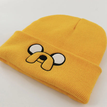 Adventure Time Adult Embroidery Knitted Hats Cartoon Anime Headgear Autumn Cap