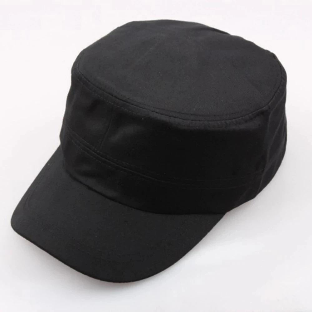 Men's Flat Top Army Baseball Cap Women Spring Solid Cotton Military Tactical Snapback