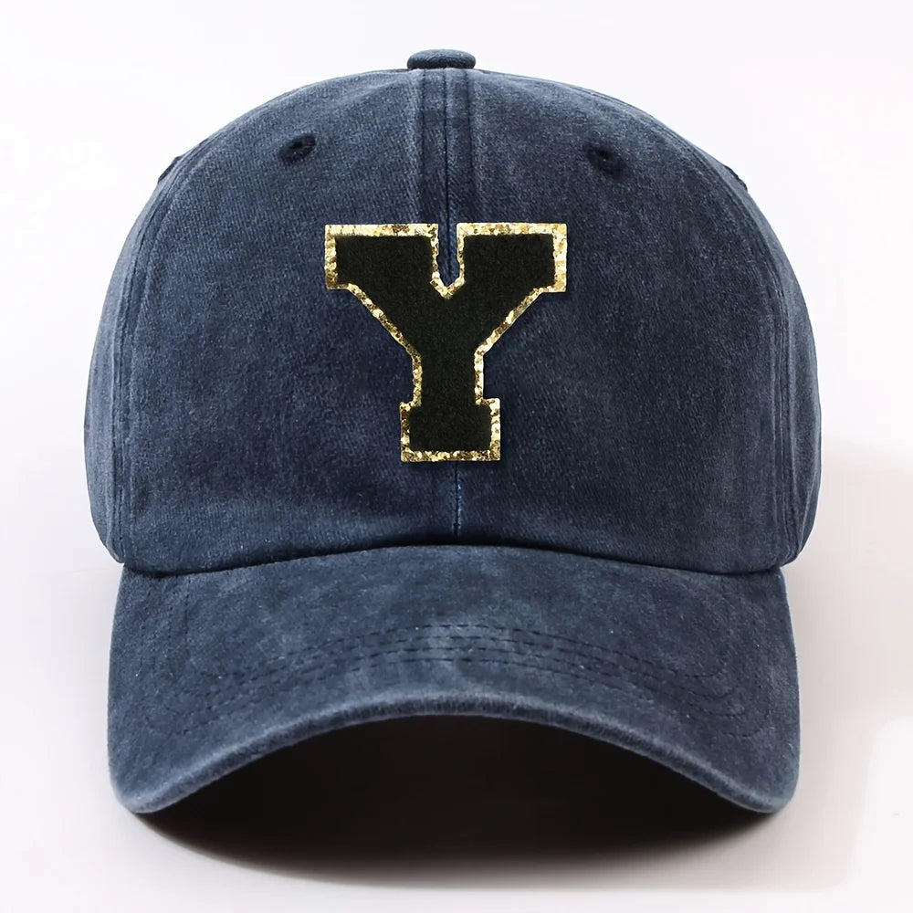 Fashionable 26 Letter Stick Label Hip-Hop Baseball Cap Hat for Men and Women