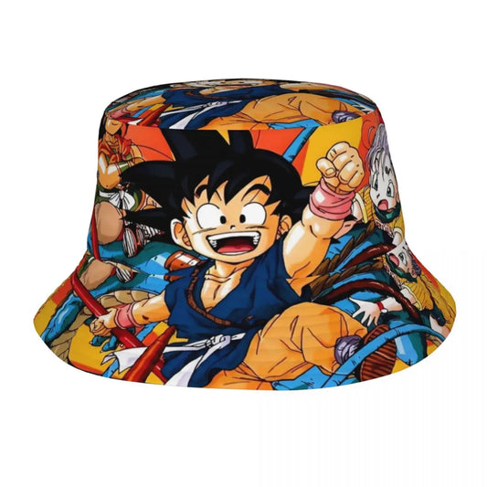Goku Dragon Ball Bucket Hats for Woman Summer Travel Anime Manga