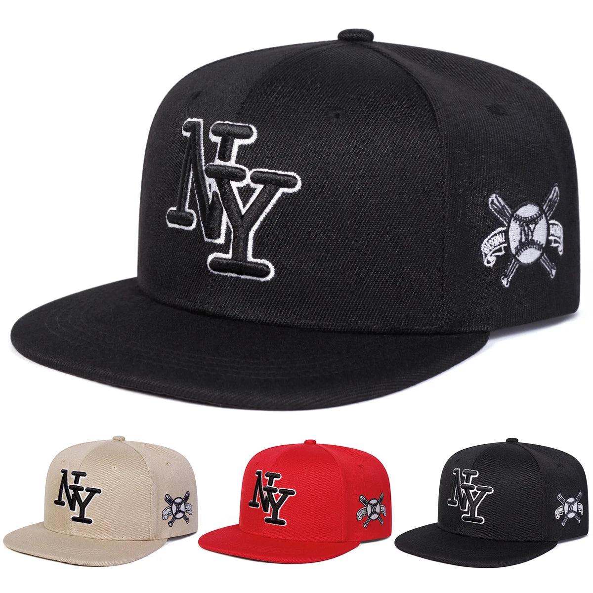 Unisex NY Letter Embroidery Hip-Hop Hats Spring And Autumn