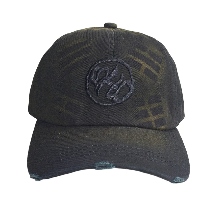 Embroidered Vintage Washed Baseball Cap Retro Distressed Cotton Dad Hat Streetwear Adjustable Snapback