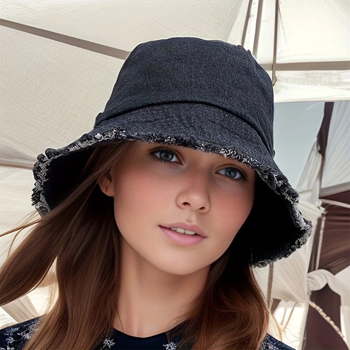 Trendy Bucket Hat Fisherman Bucket Hat Solid Color Retro
