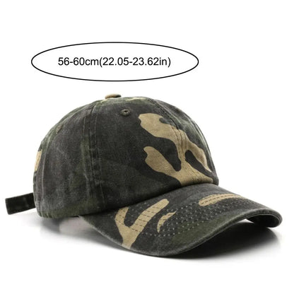 Vintage Washed Cotton Baseball Cap Curved Brim Dad Hat