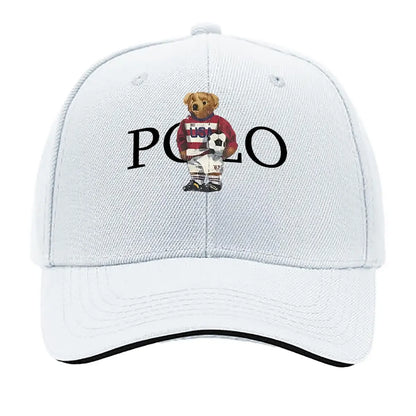 Polo Bear Embroidered Black Baseball Cap