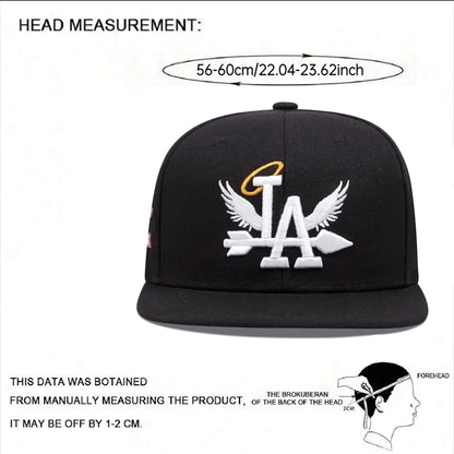 LA Wings Side Coconut Embroidered Flat Edge Hat Street Hip Hop Hat
