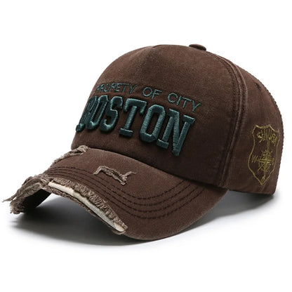 Trendy Worn Cowboy Baseball Cap Embroidery Trucker Cap Outdoor