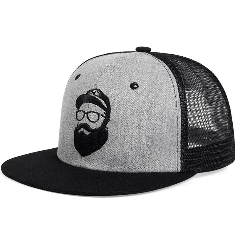 Unisex Uncle Beard Embroidery Hip-Hop Hats Spring Autumn