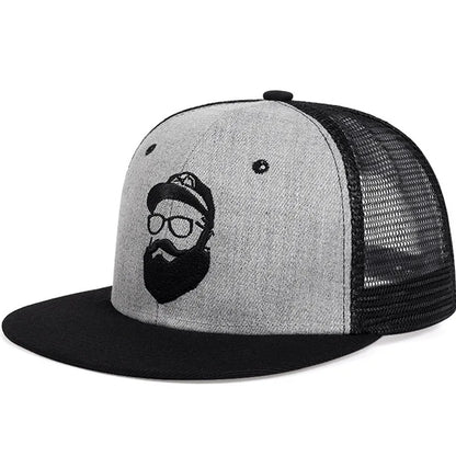 Unisex Uncle Beard Embroidery Hip-Hop Hats Spring Autumn