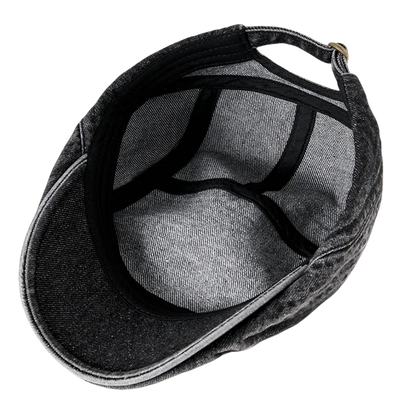 Vintage Gatsby Hat Women Washed Denim Cabbie Cap Lady Flat Ivy Cap