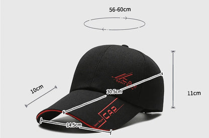 Hats Men Summer Long Brim Baseball Caps Spring Casual Outdoor Sun Fishing Hats Sunscreens Shade Caps