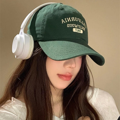 Retro Letter Embroidery Baseball Caps For Women Men Summer Sport