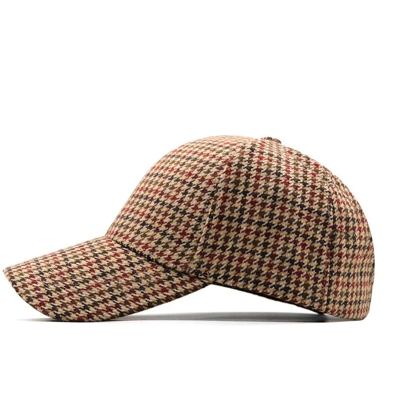 Plaid Baseball Cap - Warm, Lightweight & Adjustable