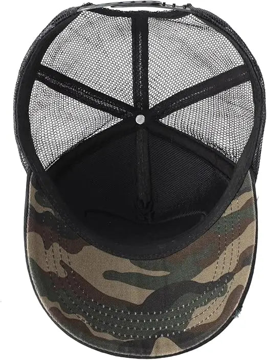 Men's Women Vintage Fashion Adjustable Mesh Trucker Hat