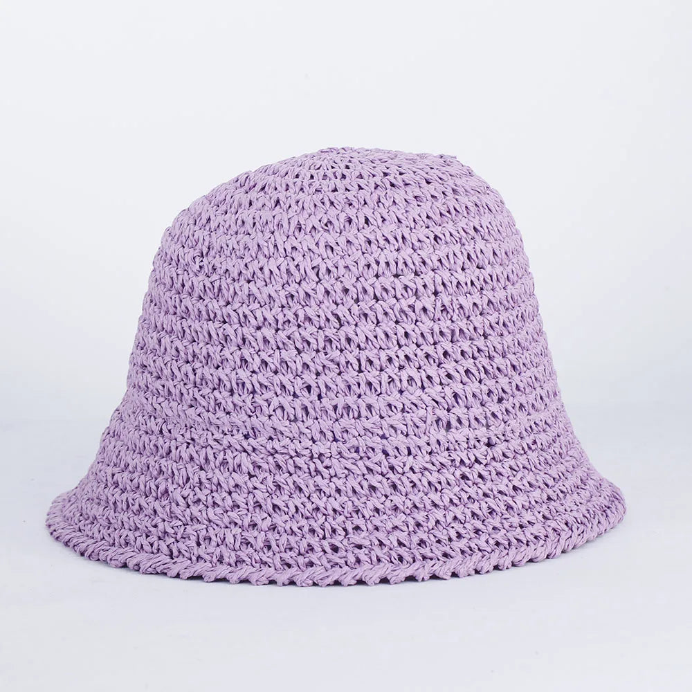 Women Straw Sun Hat Woven Bucket Hat Fishing Hat