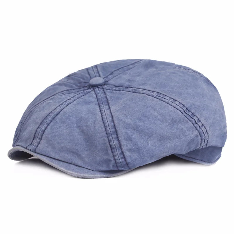 Adjustable Weave Linen-Like Cotton Newsboy Hat