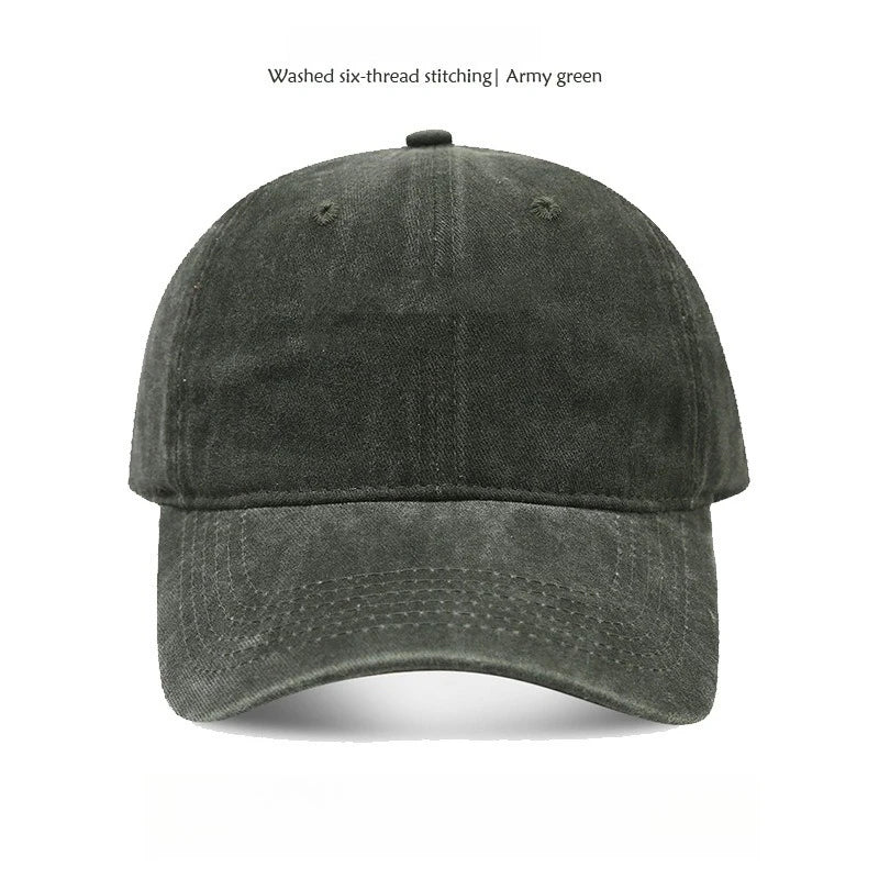 Washed Cotton Solid Dad Hat Unisex Baseball Cap