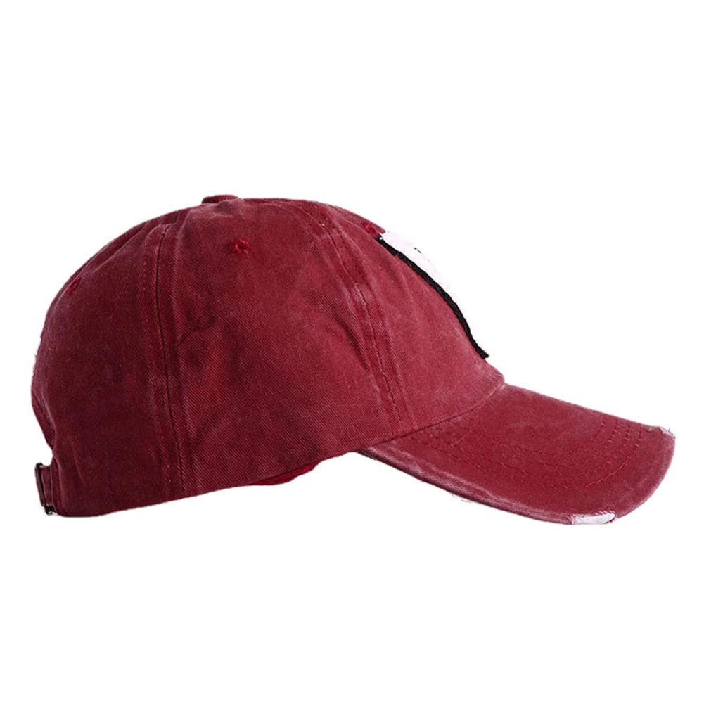 2025 W Letter Embroidery Washed Cotton Baseball Cap