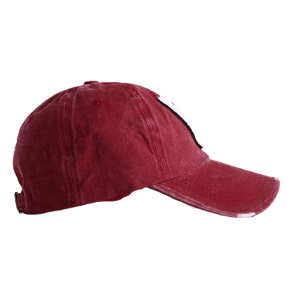 2025 W Letter Embroidery Washed Cotton Baseball Cap