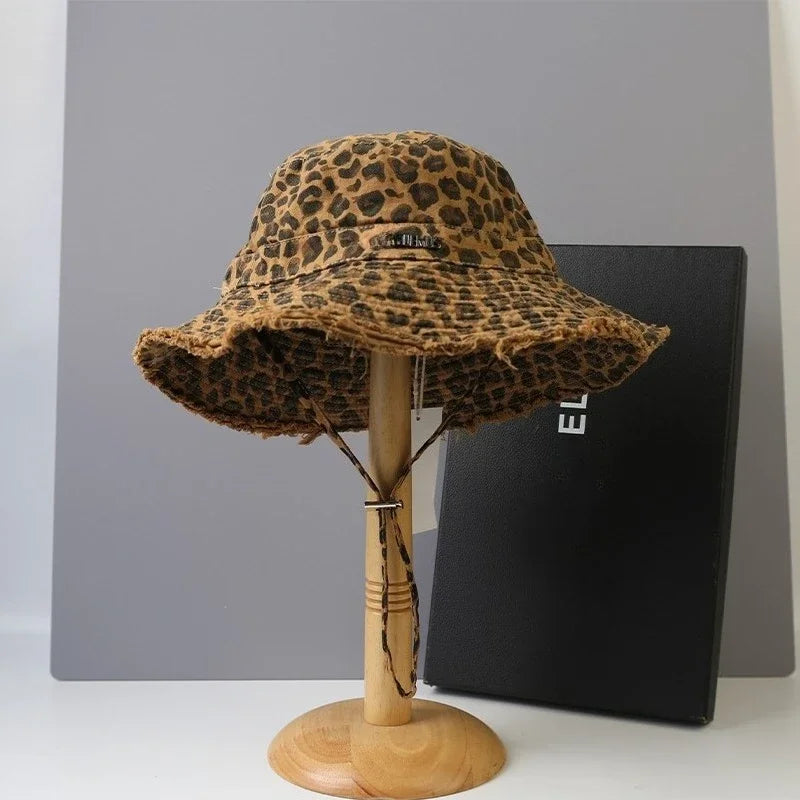 Fashion Leopard Print Fisherman Hat Small Basin Hat