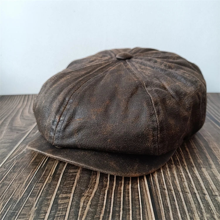 Vintage Distressed Newsboy Cap