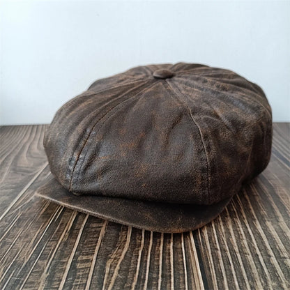 Vintage Distressed Newsboy Cap