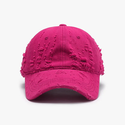 Spring Soft-Top Washed Distressed Curved Brim Baseball Cap
