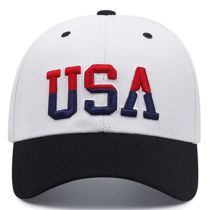 Fashion Fastball Cap Classic USA Embroidered American Flag Baseball Caps For Men Women