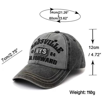 Retro Letter Embroidery Baseball Caps Men Women Washed Cotton Casual Hat Hip Hop Streetwear Sun Hats Y2k Hat