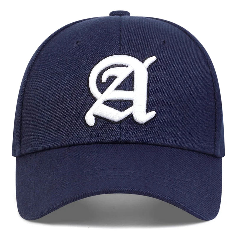 Unisex Letter A Embroidery Baseball Caps Adjustable Casual Hats Autumn Outdoor Sunscreen Hat