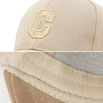 Simple Letter C Embroidered Baseball Cap For Solid Color Adjustable Sun Hat Unisex Casual Cap