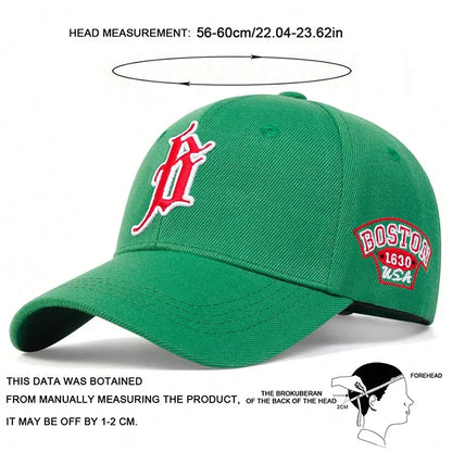 Unisex B Letter Embroidery Baseball Caps Spring And Autumn