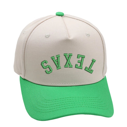 Texas Trucker Hat Upside Down 3D Embroidery Two Tone Baseball Cap