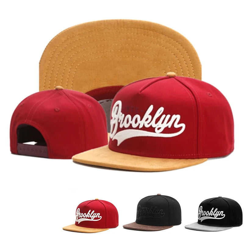 Unisex Brooklyn Embroidery Hip Hop Hats Outdoor Adjustable Casual Baseball Caps Sunscreen Hat