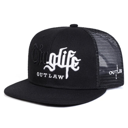 New Baseball Hat Riot LIFE Embroidered Hip Hop Hat Daily Commuting Decoration Hat Unisex Flat Edge Hat