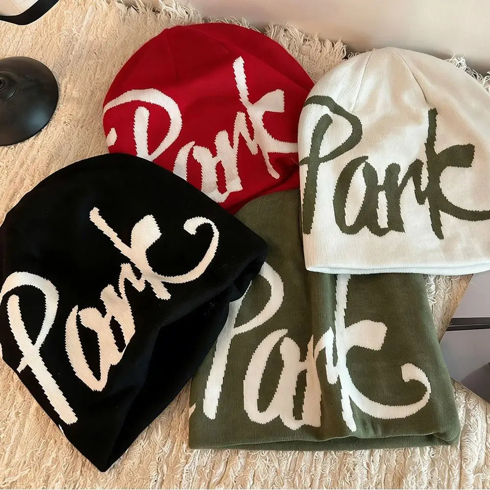 Hip Hop Letter Knitting Cap Hat Y2k Cold Cap Outdoor