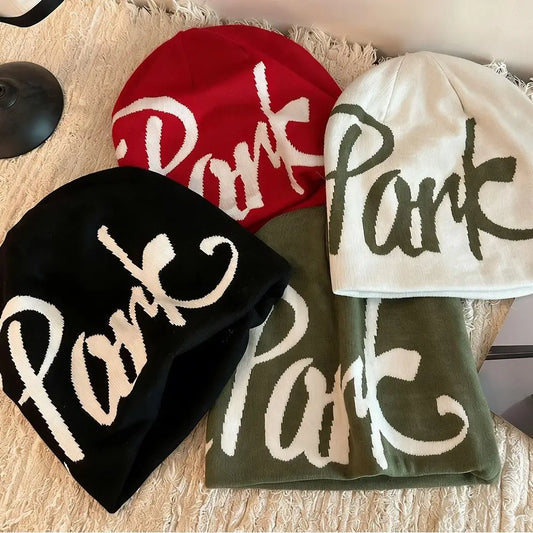 Hip Hop Letter Knitting Cap Hat Y2k Cold Cap Outdoor