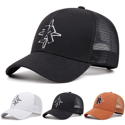 Breathable Mesh Hat R Star Embroidery Street Pop Hip Hop Hat Baseball Hat