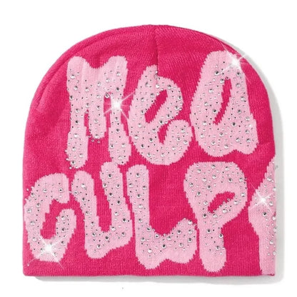 Soft Stretch Knitted Slouchy Cap For Casual Spring & Autumn Wear
