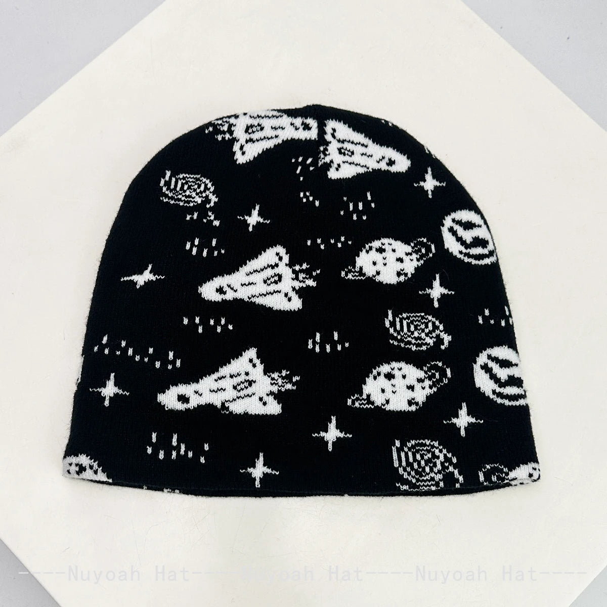New Men Women Interesting Rocket Planet Jacquard Knitted Hats