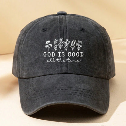 1pc Women Outdoor Baseball Hat with Flower Letter Print for Daily Matching