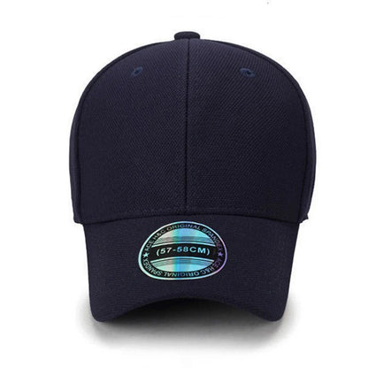 Fitted Baseball Cap Closed Back Curved Brim Sun Hat
