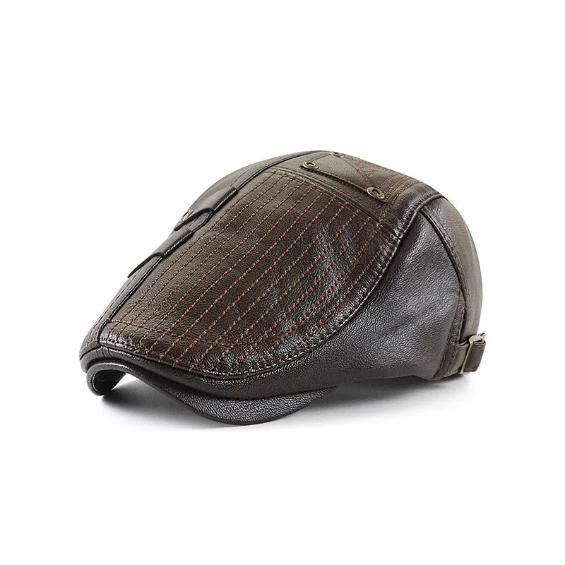 High Quality Men PU Leather Baseball Cap