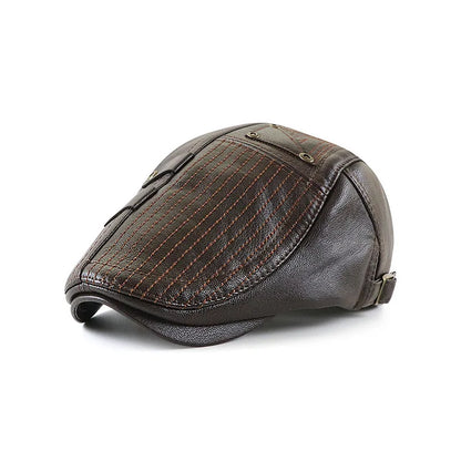 High Quality Men PU Leather Baseball Cap