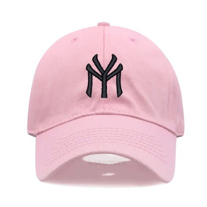 Letter MY Embroidery Baseball Cap Women Men Adjustable