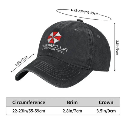Umbrella Corporation Baseball Cap Men Women Baseball Caps Retro Distressed Denim Snapback