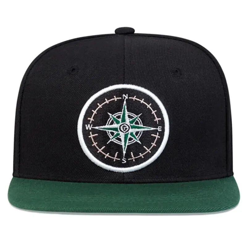 Unisex Compass Embroidery Hip Hop Hats Spring Autumn Outdoor Adjustable Casual Baseball Caps Sunscreen Hat