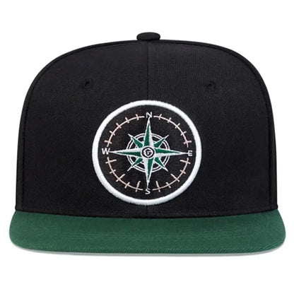 Unisex Compass Embroidery Hip Hop Hats Spring Autumn Outdoor Adjustable Casual Baseball Caps Sunscreen Hat