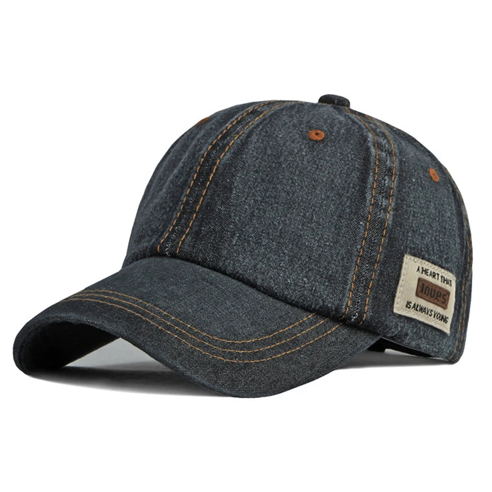 Blue Denim Hat For Men Summer Baseball Caps