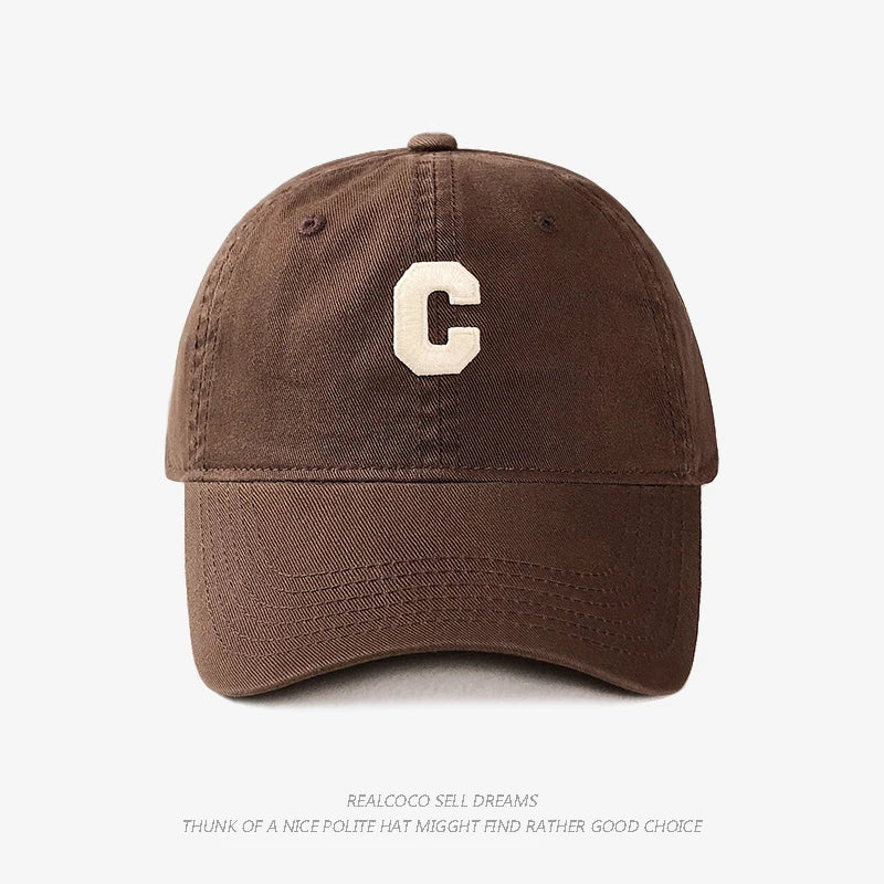 C Logo Baseball Cap For Spring And Summer Sun Protection